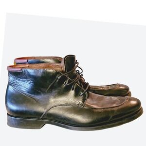 Fossil dress boots size 13 Chukka black leather lace-up‎